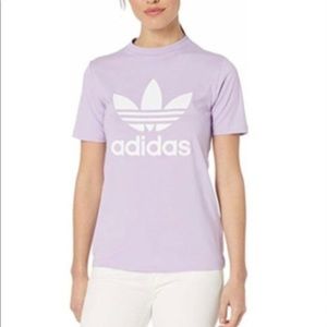 NWT Adidas Trefoil Short Sleeve Tee Lavender Sz S